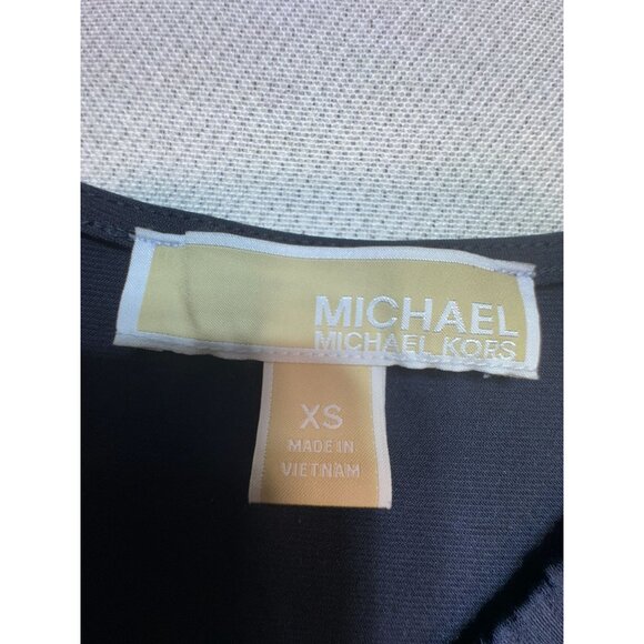 Michael Kors Women's Cocktail Maxi Dress Sleeveless Stretch Size XS Black Solid - Picture 3 of 12